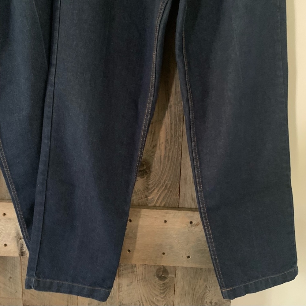 2 Pair HABAND CASUAL JOE JEANS Dark Blue Denim Elasticized Waist Like New 34 M - Picture 3 of 14